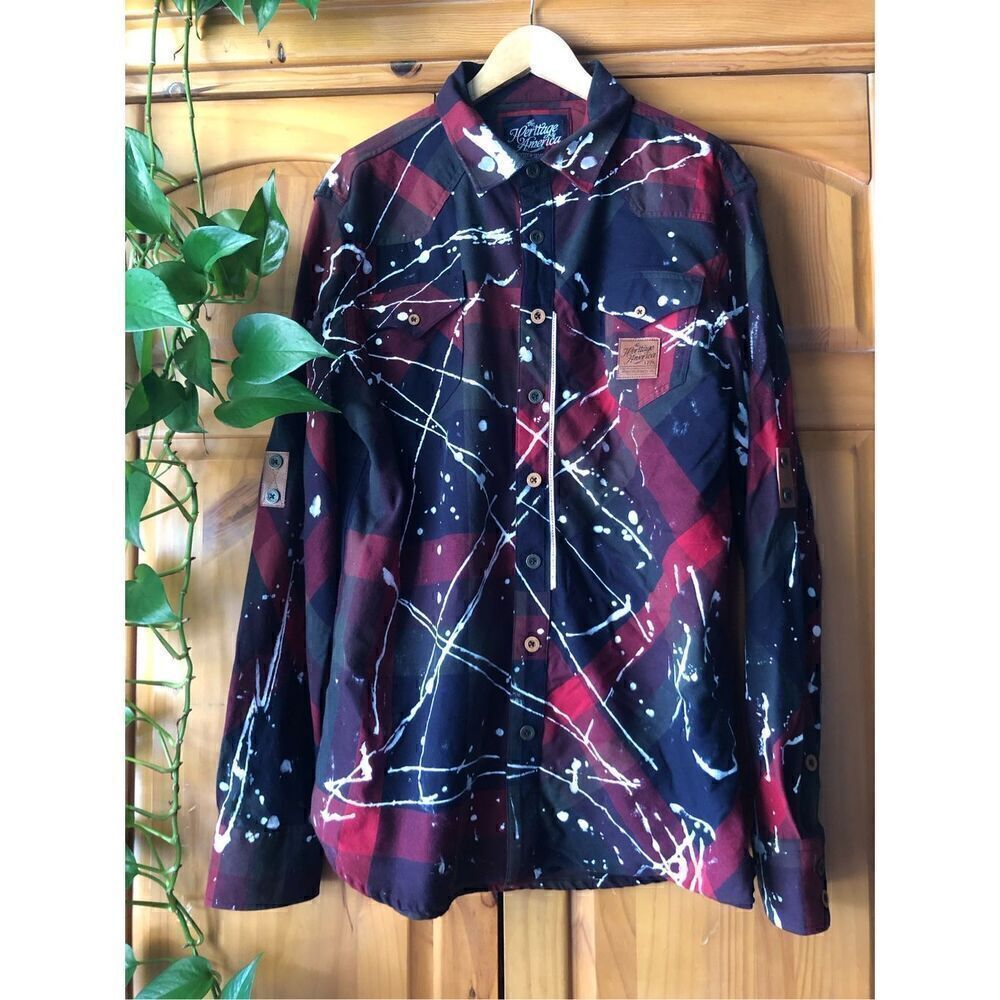 The heritage by america paint splatter Working Class Heroes SZ 2X